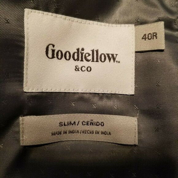 Goodfellow & Co. Men's Thunder Grey Notch 2 Button Suit Jacket Size 40R, New - Picture 11 of 12